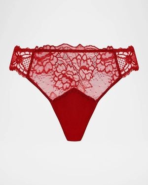 Lise Charmel Sublime En Dentelle Lace Thong - Red