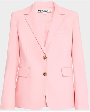 Argent Copain Single-Breasted Seasonless Wool Blazer - Pink
