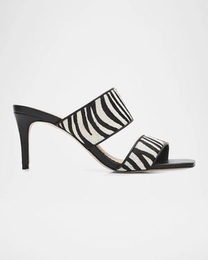 Cinq À Sept 70Mm Sutton Zebra Calf Hair Sandals - Multicolor