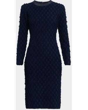 Kobi Halperin Apollo Fringed Chain-Trim Dress - Blue