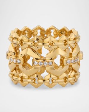 DRIES CRIEL 18K Diamond Warrior Ring - Metallic