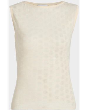 Tanya Taylor Charlisa Patterned Cotton-Blend Knit Top - Natural