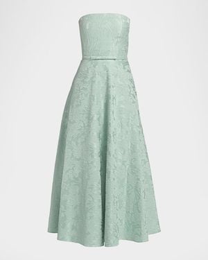 Sachin & Babi Darian Floral Cloqué Maxi Dress - Green