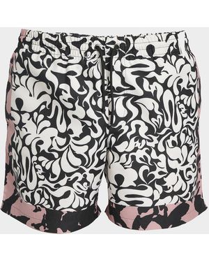 Dries Van Noten Apos;S Phibbs Contrast Floral Nylon Swim Trunks - Black