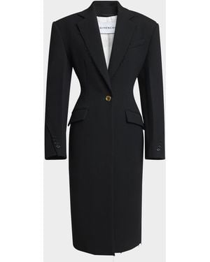 Givenchy Wool-Blend Cocoon Coat - Black