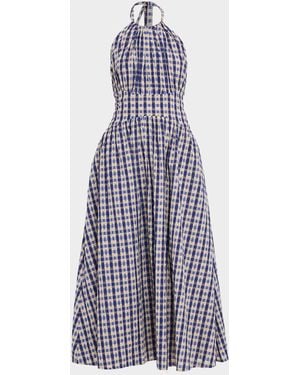 Rosie Assoulin In The Name Of Love Halter Midi Dress - Purple