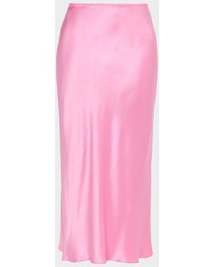 SABLYN Miranda Silk Midi Skirt - Pink
