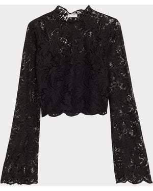 A.L.C. Margot Lace Top - Black