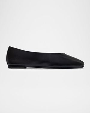 Bernardo Meredith Leather Ballerina Flats - Black
