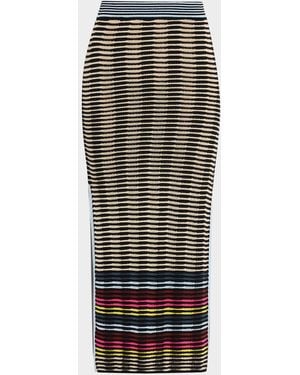 Christopher John Rogers Wave Knit Midi Pencil Skirt - Multicolor