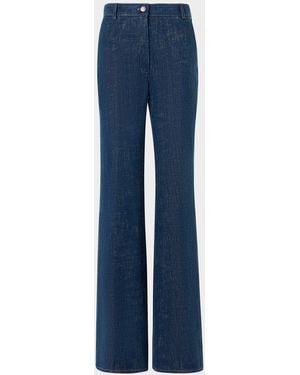 Akris Punto Celia Denim Winter Pants - Blue
