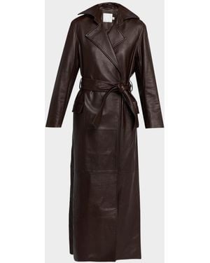Christopher Esber Calais Leather Trench Coat - Brown