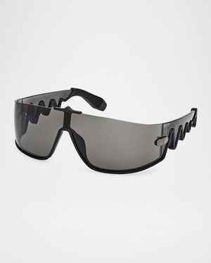 Christian Louboutin Lb0015M Acetate Shield Sunglasses - Gray