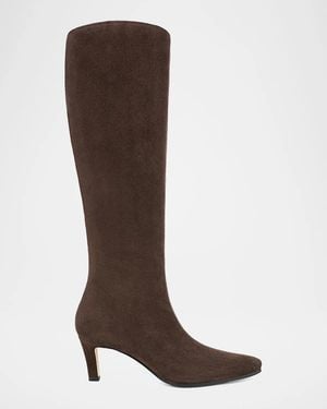 Veronica Beard Aisla 60Mm Suede Knee-High Boots - Brown