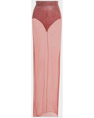 Alex Perry Column Maxi Skirt - Pink