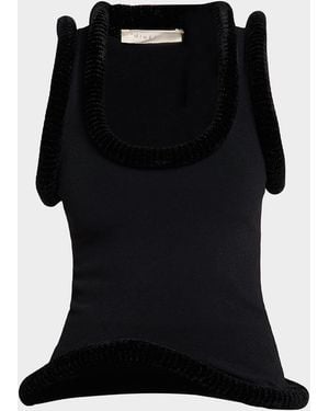 DIOTIMA Marigot Sculptural Scoop-Neck Tank Top - Black