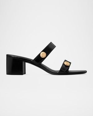 Tory Burch 55Mm Romy City Leather Sandals - Black