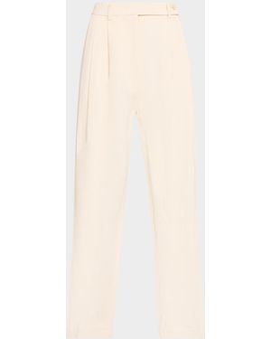 Co. Pleated Visse-Linen Pants - Natural