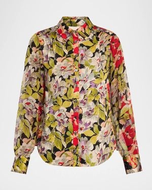 Cinq À Sept Dare Long-Sleeve Canyon Bloom Top - Multicolor