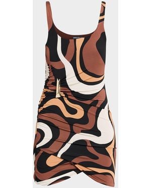 Generation Love Justine Geometric Jersey Mini Dress - White