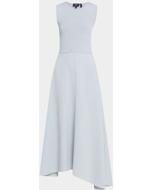 Theory Sleeveless Flared Midi Dress - White
