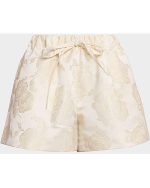 Simone Rocha Rose Jacquard Pull-On Shorts - Natural