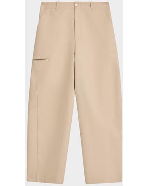 Givenchy Apos;S Cotton Gabardine Wide-Leg Pants - Natural