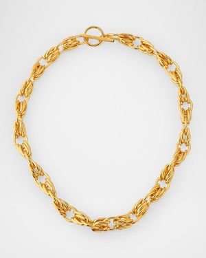 Saint Laurent Rope Chain Necklace - Metallic