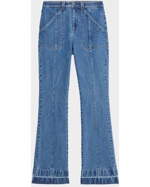 Cinq À Sept Briella Flare Jeans With Released Hem - Blue