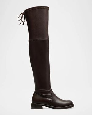 Stuart Weitzman Giseleland Stretch Leather Over-The-Knee Boots - Black