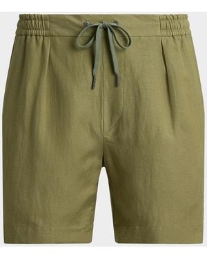 Polo Ralph Lauren Apos;S Silk-Linen Drawstring Shorts - Green