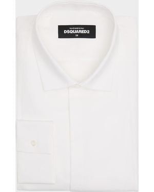 DSquared² Easy Slim-Fit Tuxedo Dress Shirt - White