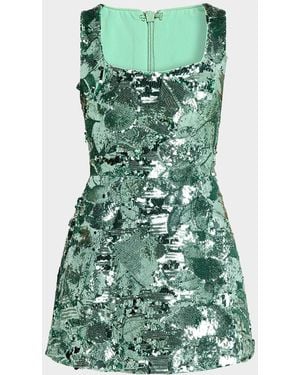 HELSI Greta Sequin Sleeveless Mini Dress - Green