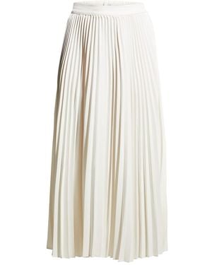 Co. Pleated Midi Skirt - Natural