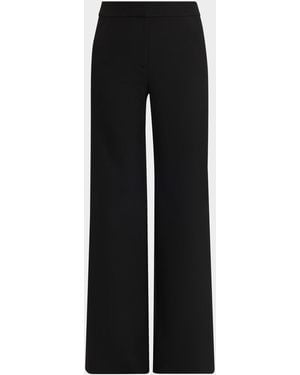 Veronica Beard Tonelli Wide-Leg Pants - Black