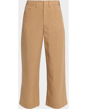 Rag & Bone Allison Crop Flared Pants - Natural