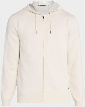 Bugatchi Apos;S Cotton Knit Full-Zip Hoodie - Natural