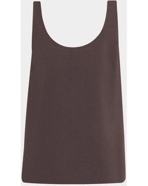 Theory Scoop-Neck Tank Top - Brown