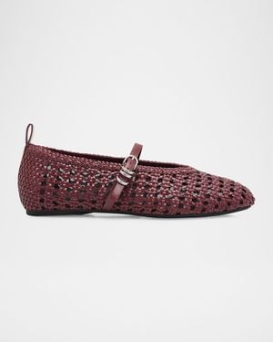 Rag & Bone Spire Woven Mary Jane Ballerina Flats - Purple