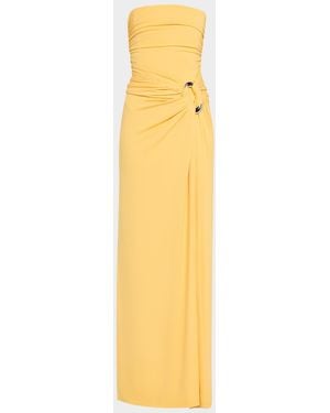 Jonathan Simkhai Emma Strapless Jersey Bustier Maxi Dress - Metallic
