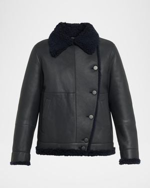 Akris Arno Lamb Shearling Jacket - Blue