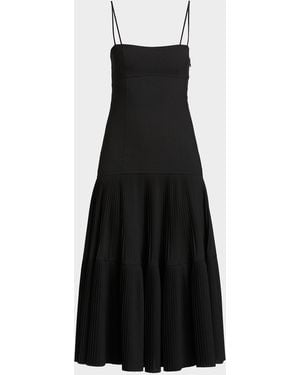 Ulla Johnson Matilda Wool Drop-Waist Midi Dress - Black