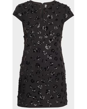 MILLY Pat Sequined Mini Dress - Black