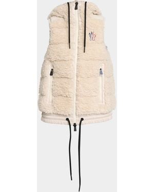 Moncler Teddy Hooded Insulated Vest - Natural