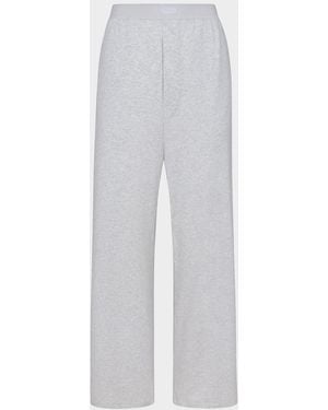Skims Boyfriend Loose Wide-Leg Pants - White