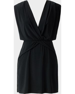 Magicsuit Surplice Plunge Mini Dress Coverup - Black