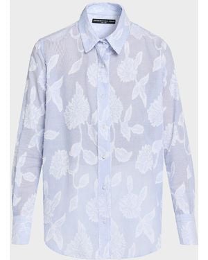 Generation Love Malinda Floral Stripe Shirt - Blue