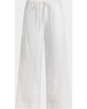 lemlem Desta Cotton Drawstring Pants - White