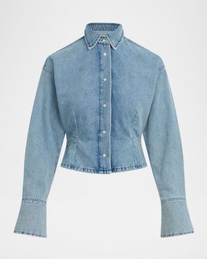 FAVORITE DAUGHTER The Eyes On Me Denim Shirt - Blue