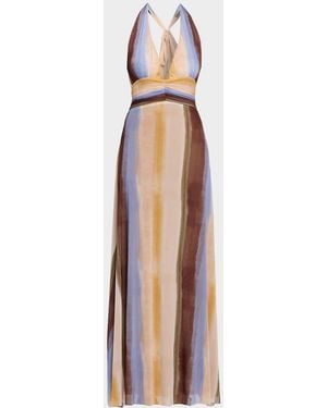 JBQ Sage Halter Maxi Dress - White